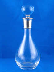 Appraisal: A silver mounted modern glass decanter Sheffield Ht cm