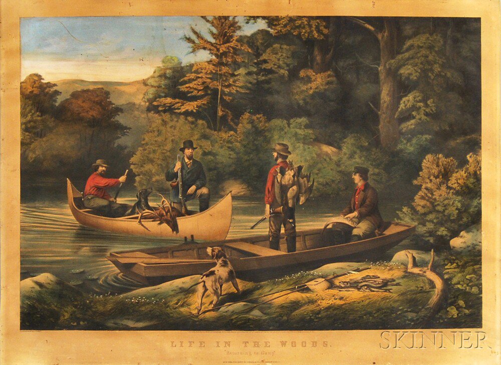 Appraisal: Currier Ives publishers American - Life in the Woods Returning