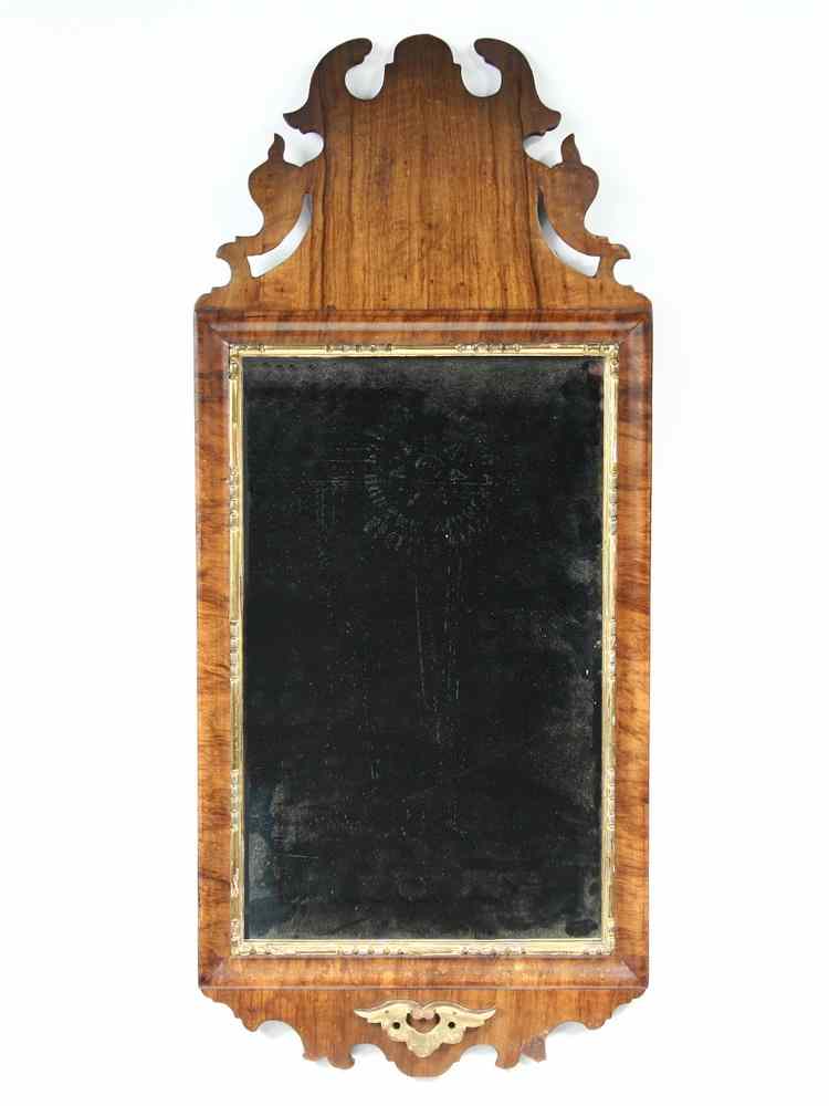 Appraisal: MIRROR - th c Queen Anne period walnut and parcel