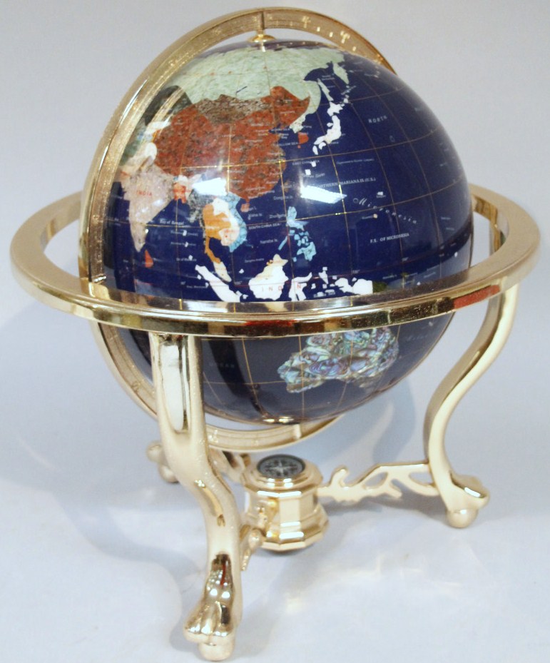 Appraisal: A modern terrestrial table globe with gilt metal stand and