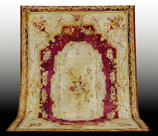 Appraisal: French Aubusson carpet ' x ' Provenance Purchased for consignor's