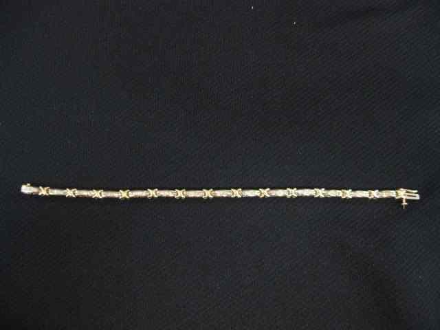 Appraisal: Diamond Bracelet baguette diamonds totaling carats in k yellow gold