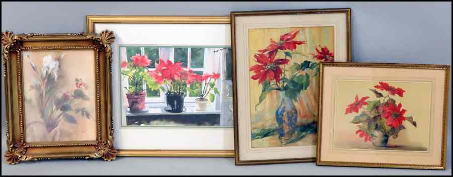 Appraisal: GROUP OF FOUR FRAMED STILL LIFE PRINTS Color reproduction prints