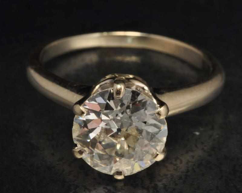 Appraisal: K W Gold Diamond Ring Description Diamond ct Color S