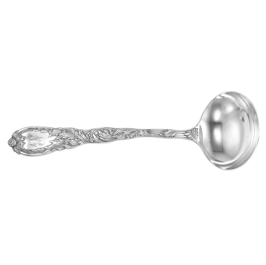 Appraisal: Tiffany Co Sterling Silver Ladle In the Chrysanthemum pattern the