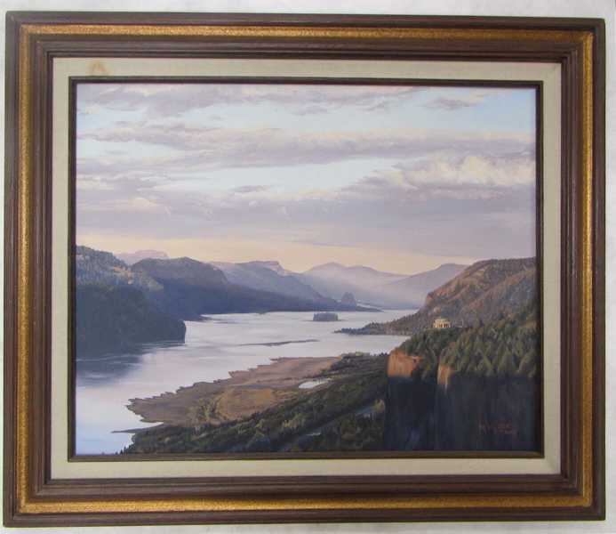 Appraisal: M WILSON OIL ON CANVAS Oregon th st century View