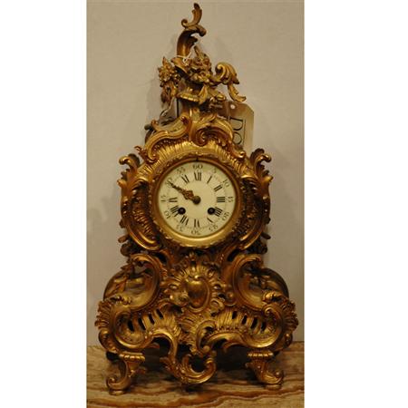 Appraisal: Louis XV Style Gilt-Bronze Clock Estimate -