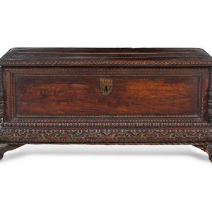 Appraisal: An Italian Walnut Cassone th th Century Height x width