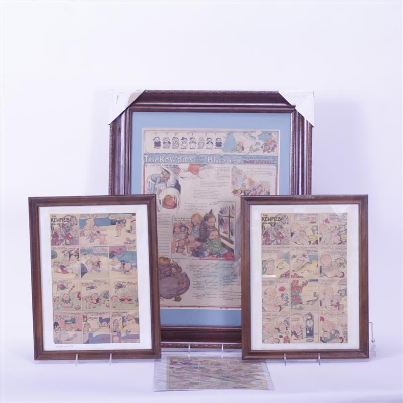 Appraisal: Four Rose O'Neill Kewpie Doll Comics framed The Kewpies and