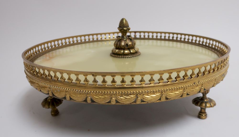 Appraisal: Louis XVI Style Ormolu Onyx Surtout de Table H x