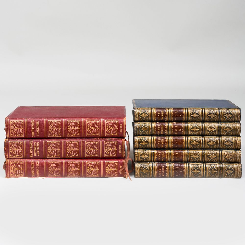 Appraisal: William Pickering Poetical Works by Thomas Gray Five Volumes William