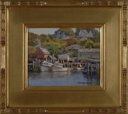 Appraisal: T M NICHOLAS b SPRING IN GLOUCESTER Oil on artistboard