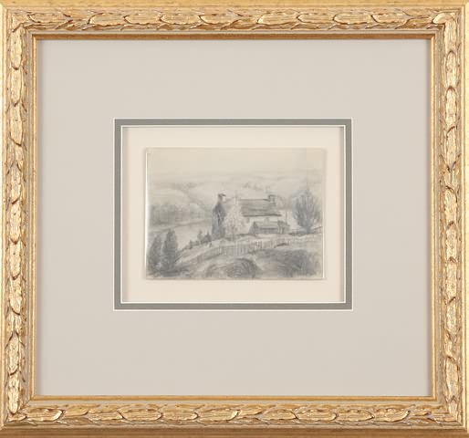 Appraisal: Carversville Road From Lumberville pencil x SLR Horn Artist American