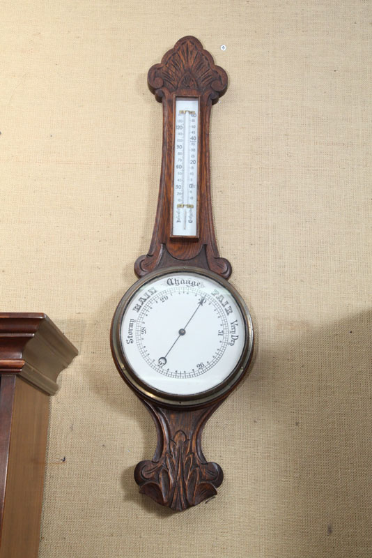 Appraisal: BAROMETER Reproduction barometer in an oak case '' h