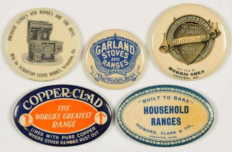 Appraisal: Lot of Stove Ranges Related Pocket Mirrors Condition Near Mint