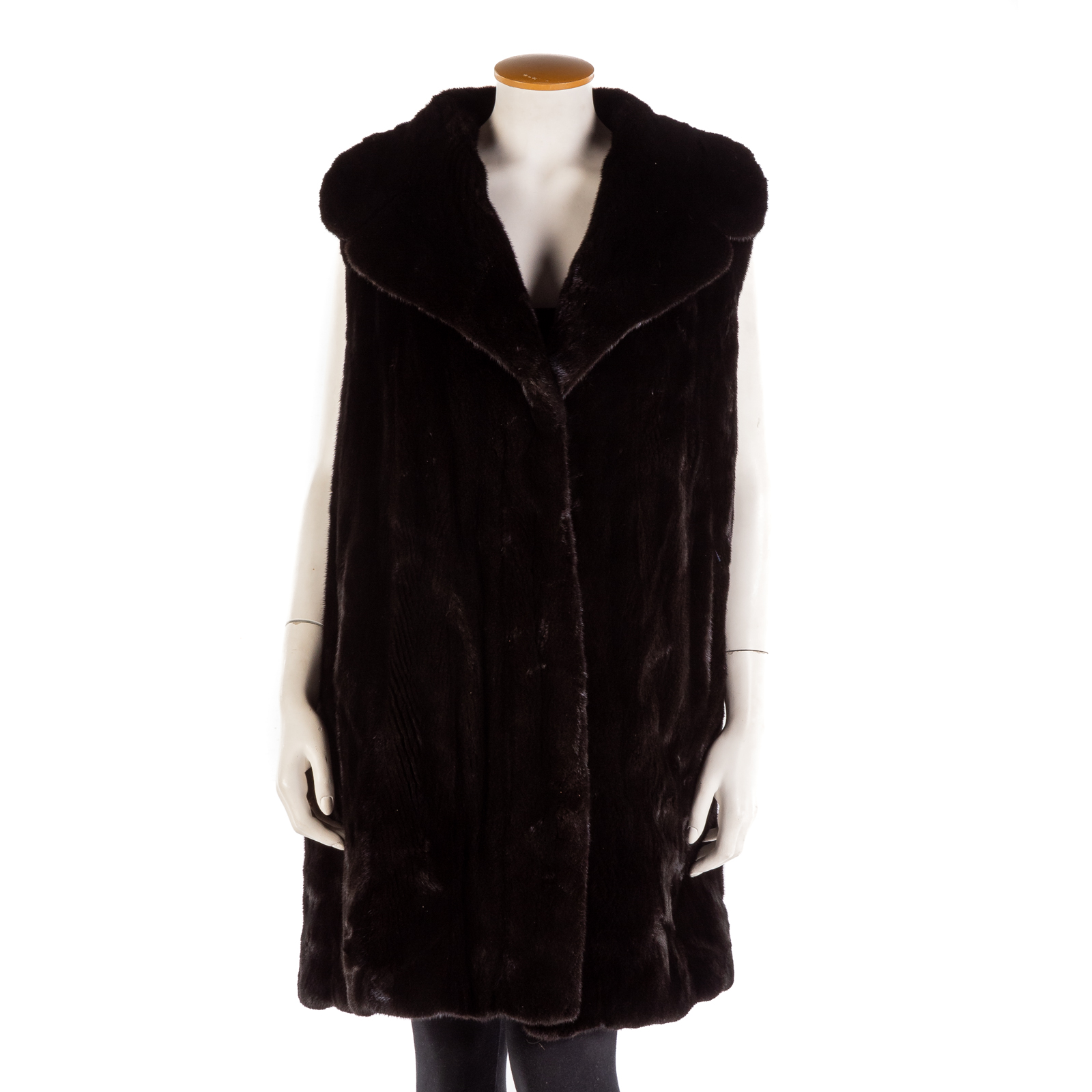 Appraisal: MANO SWARTZ BLACK MINK LONG VEST