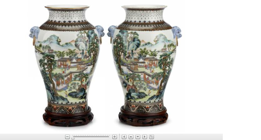 Appraisal: Very fine pair of Chinese famille rose porcelain vasesrepublic period