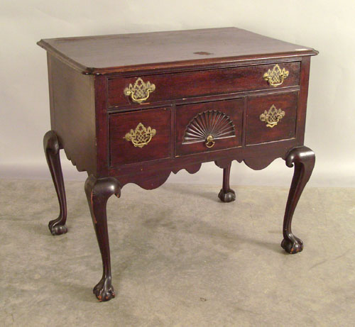 Appraisal: Chippendale style mahogany lowboy h w