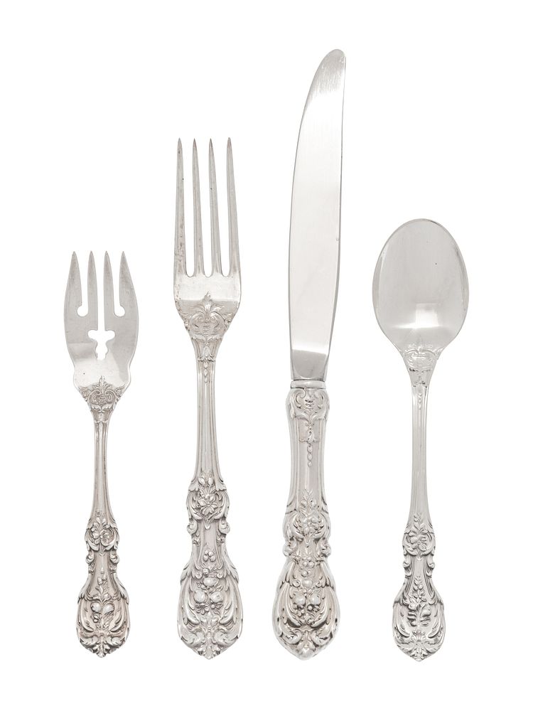 Appraisal: A Reed Barton Francis I Silver Flatware Service A Reed