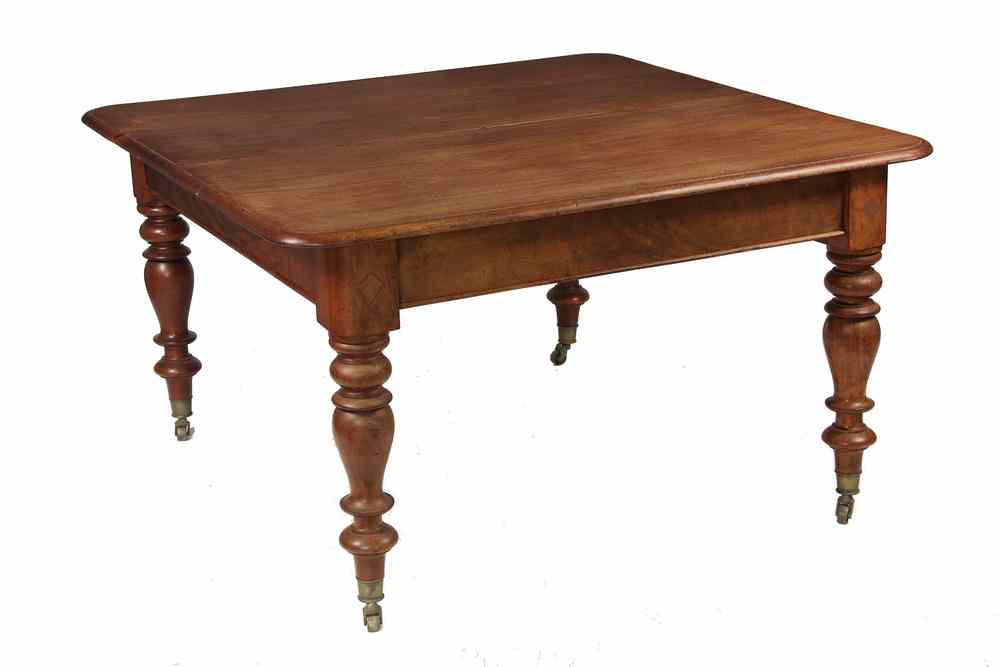 Appraisal: DINING TABLE - Victorian Mahogany Dining Table with two leaves