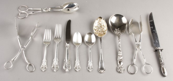 Appraisal: Flatware service for marked Wallace - Sterling pieces plus additional