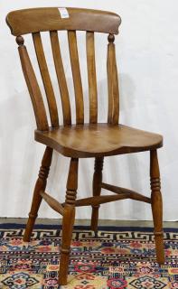 Appraisal: American oak side chair having a shaped back with four