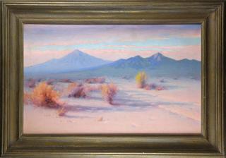 Appraisal: Painting Sunset on the Desert and Mountains Sunset on the