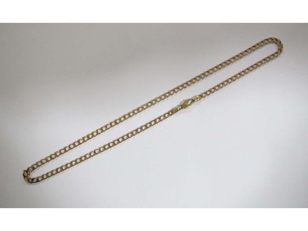 Appraisal: A nine cart gold flat curb link bracelet approximately gms