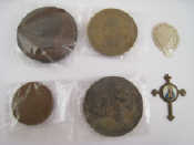 Appraisal: Four bronze medallions including an example commemorating the colonial and