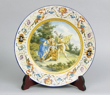 Appraisal: An Italian Majolica Platter ca - Approx - in diameter