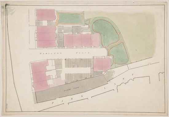 Appraisal: J Wyld fl early th century Ground plan for Hamilton