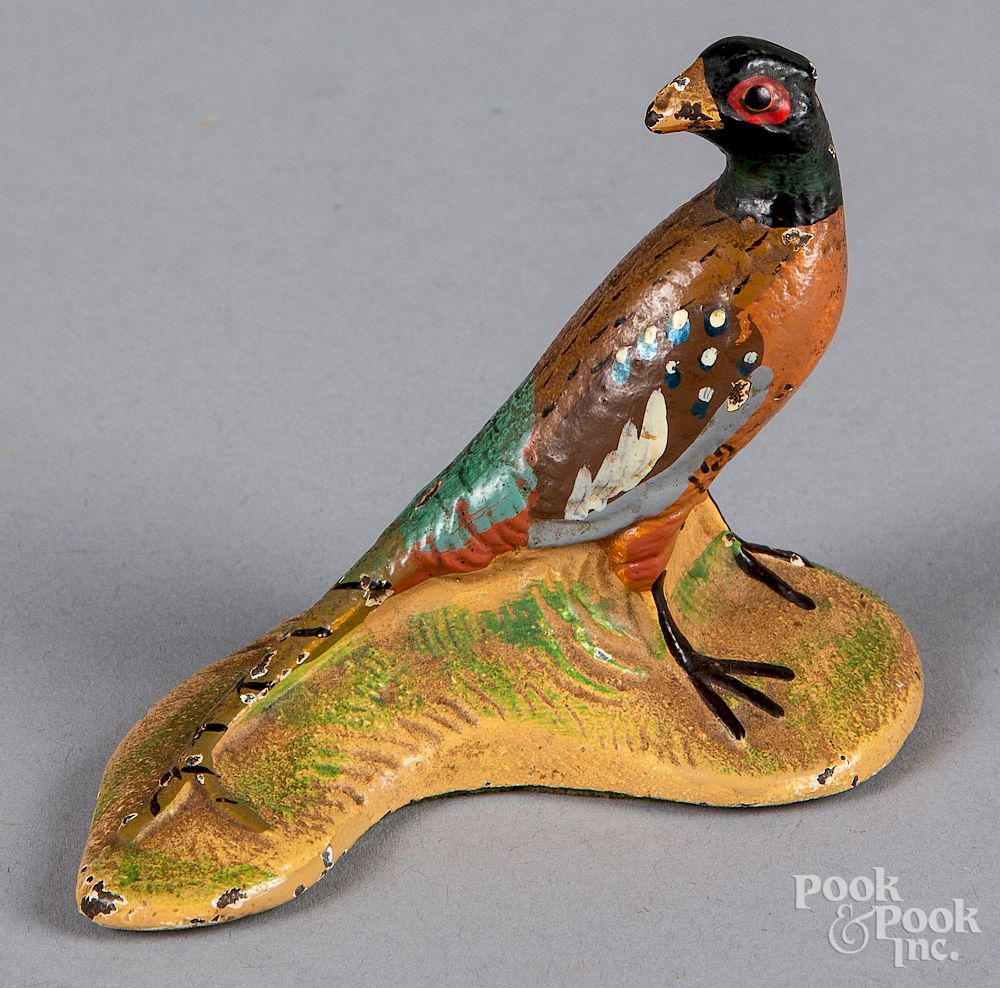 Appraisal: Hubley cast iron pheasant paperweight Hubley cast iron pheasant paperweight