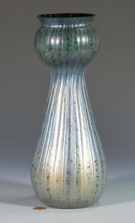 Appraisal: Steuben Type Blue Aurene Art Glass Vase Steuben type blue