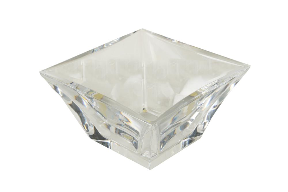 Appraisal: BACCARAT SQUARE CRYSTAL BOWLmark to underside inches wide inches high