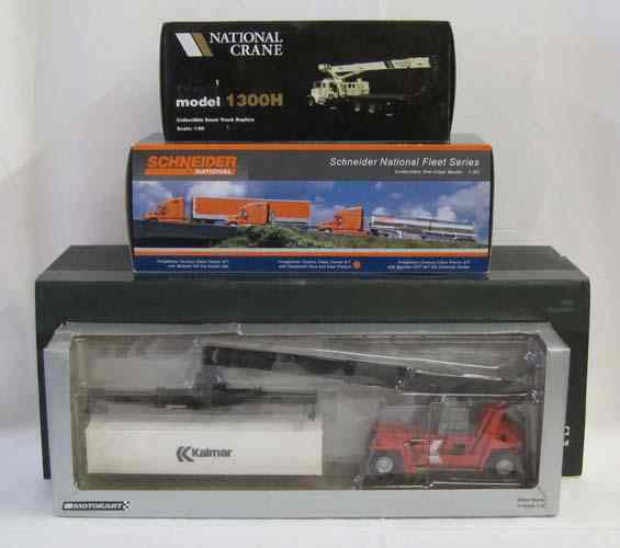 Appraisal: FIVE DIECAST SCALE MODELS including Sword Fermentation tank load Schneider