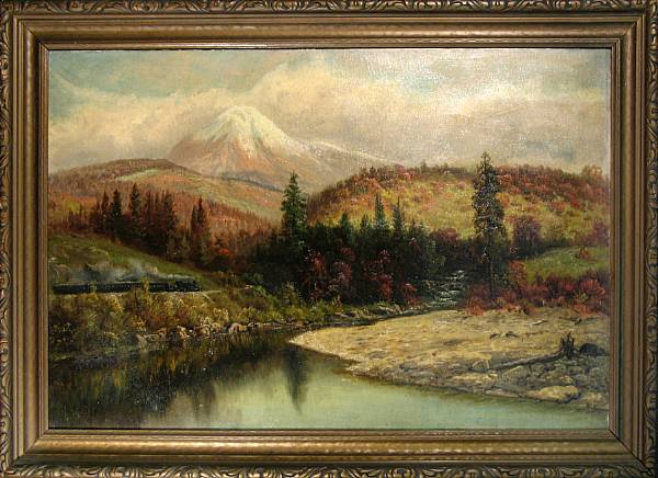 Appraisal: Henry Howard Bagg American - A Mountainous Landscape with a