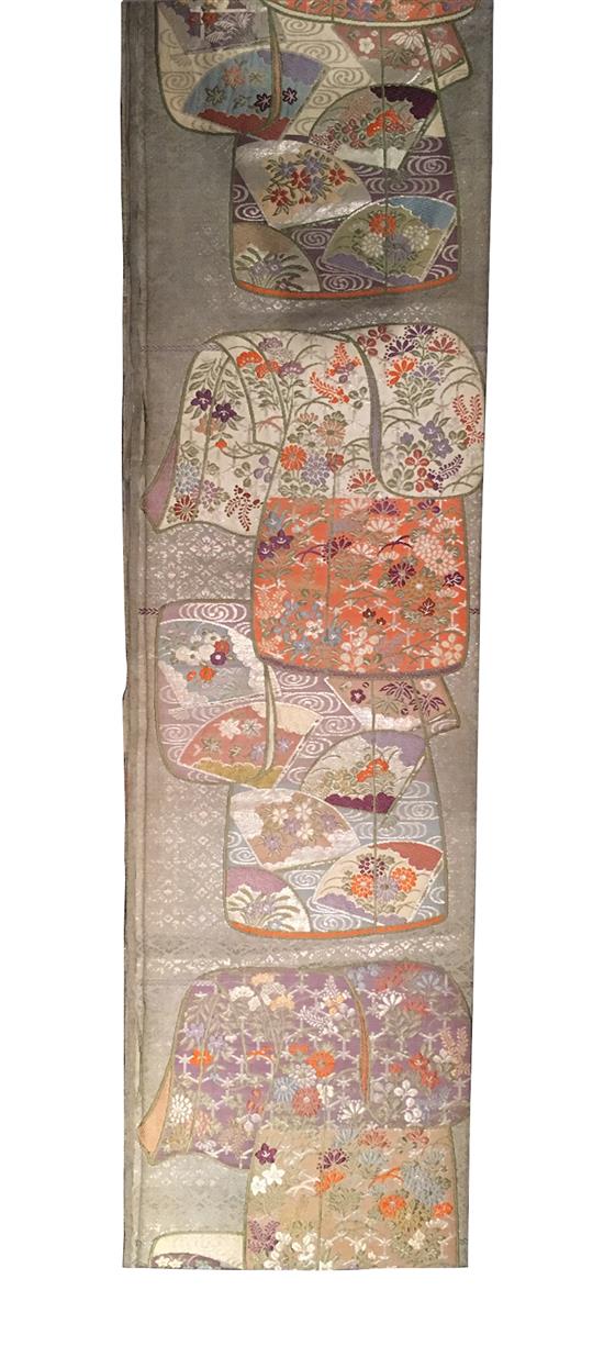 Appraisal: Sale Lot A Japanese Brocade Obi Wall Hanging Length feet