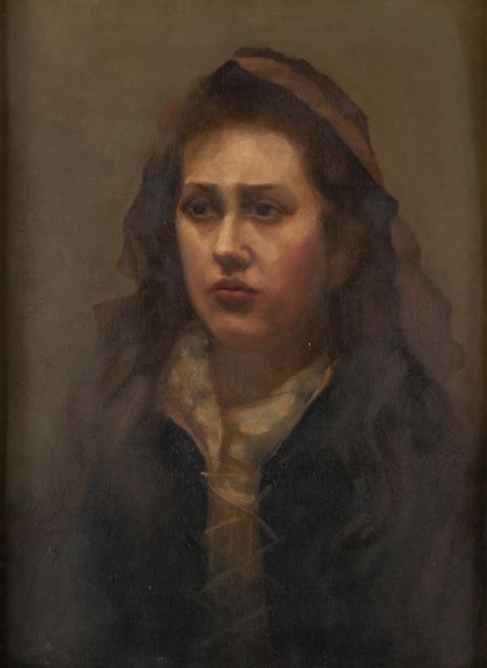 Appraisal: British School late th century Portrait of a Woman oil