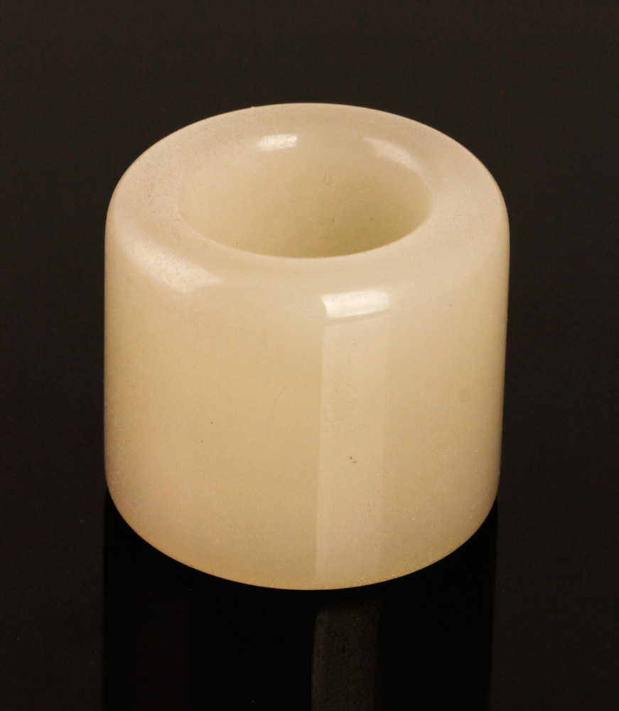 Appraisal: - White Jade Archer Ring White jade archer ring h