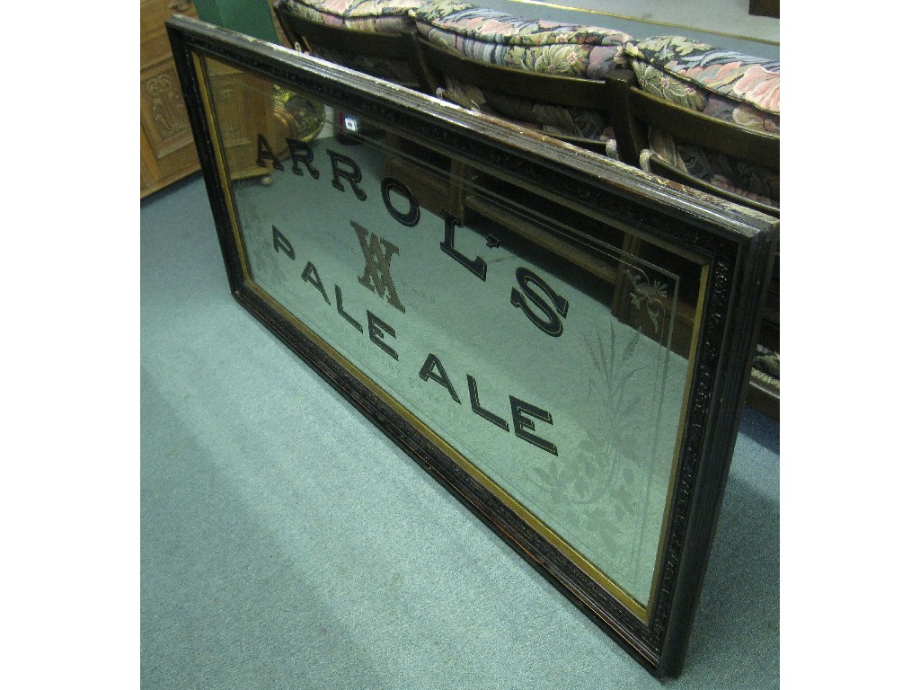 Appraisal: Large pub mirror for Arol's Pale Ale