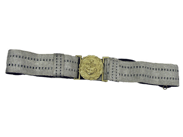 Appraisal: German WWII Naval Officer's dress belt Woven black and silver