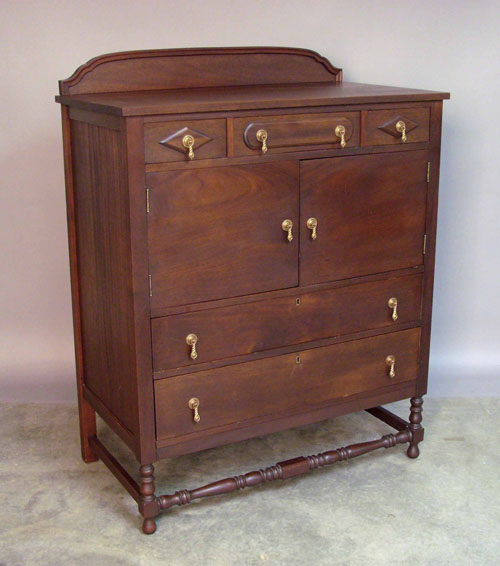 Appraisal: Depression era walnut dresser h w together with a semi