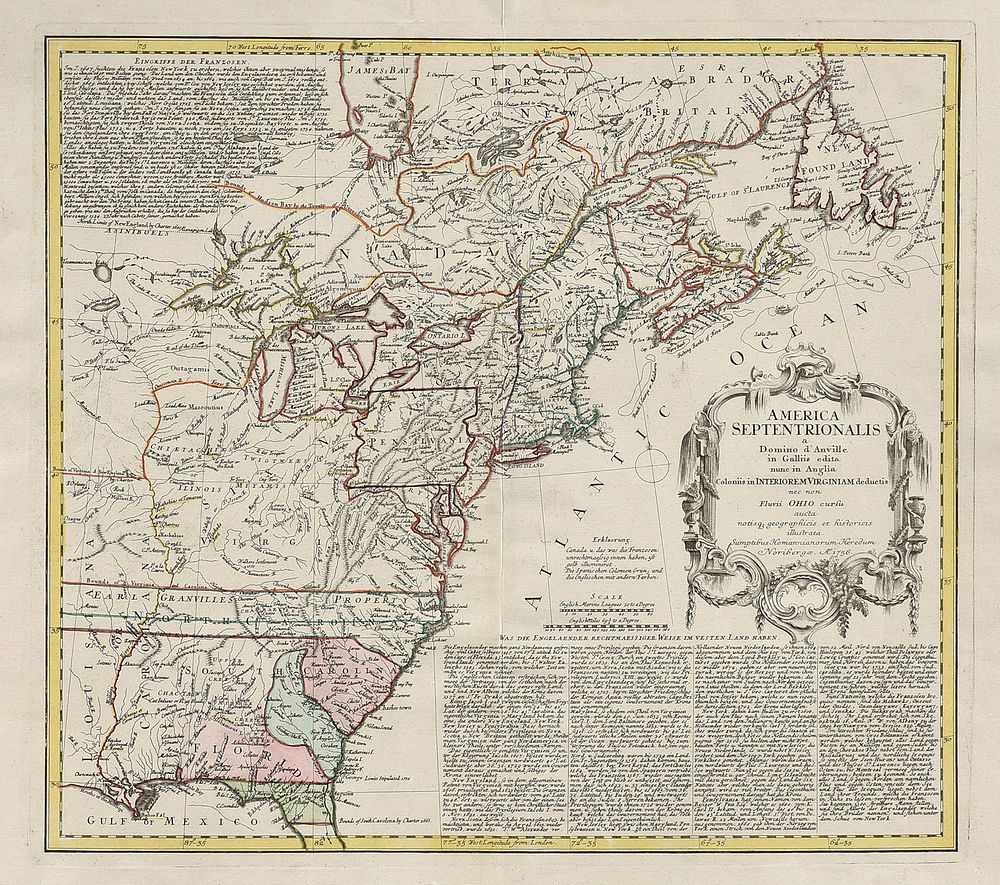 Appraisal: AN ANTIQUE MAP America Septentrionalis NUREMBERG AN ANTIQUE MAP America