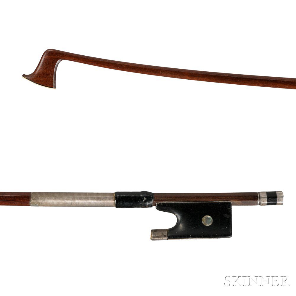 Appraisal: Silver-mounted Violin Bow inspired by F N Voirin the round