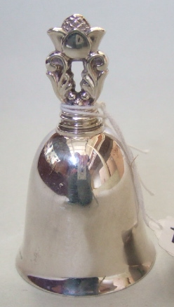 Appraisal: A silver table bell by Georg Jensen detailed A Sterling