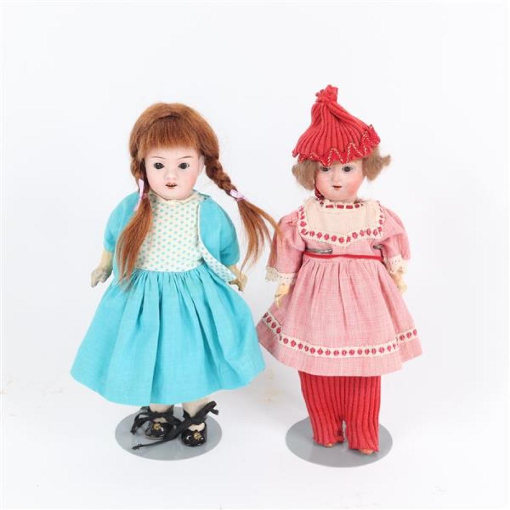 Appraisal: TWO GERMAN BISQUE SOCKET HEAD CHILD DOLLS GOEBEL AND THEODORE