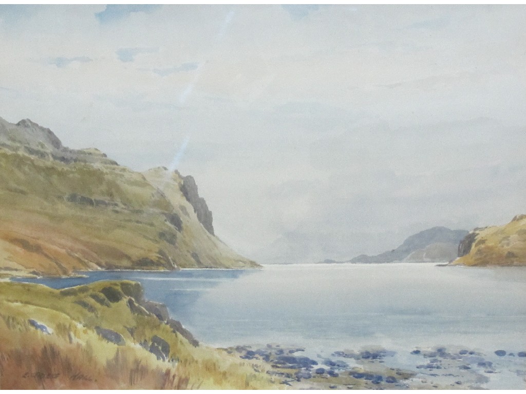 Appraisal: E GREIG HALL Watercolour 'Loch Na Keil Isle of Man'