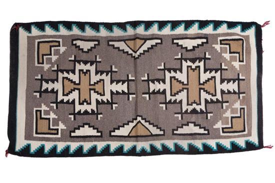 Appraisal: NAVAJO RUG Twentieth century Geometric designs including two central stepped