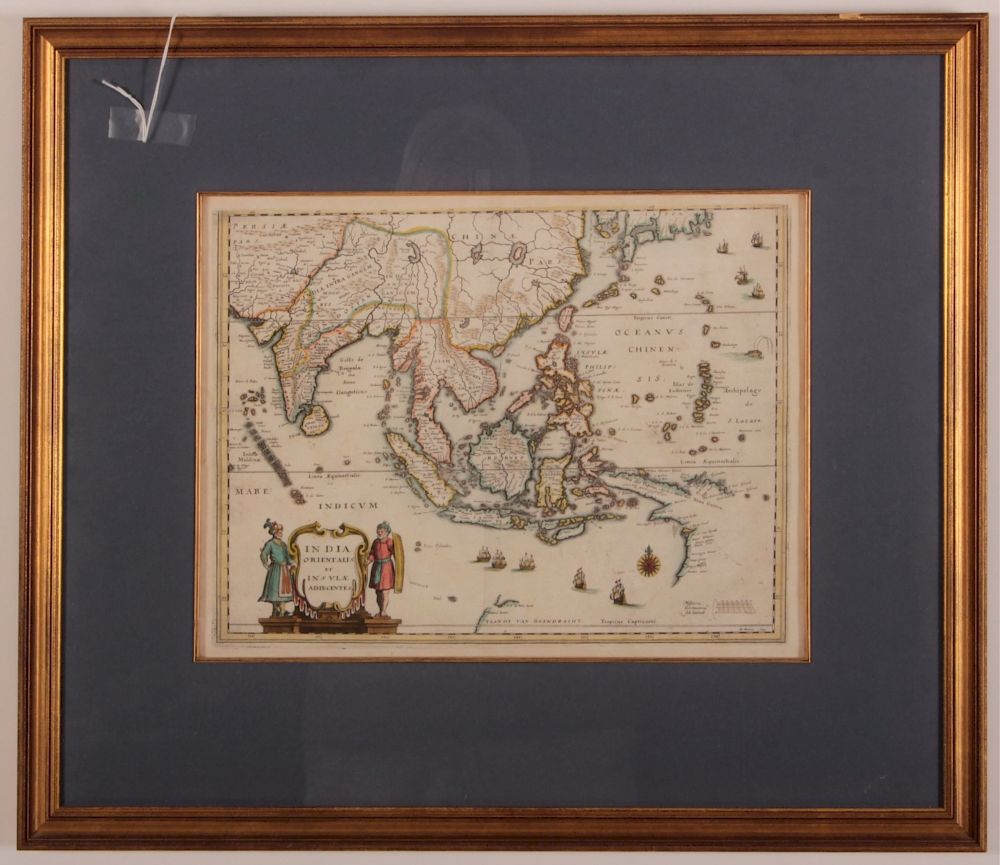 Appraisal: Matthaus Merian c India Orientalis Map Matthaus Merian Swiss -