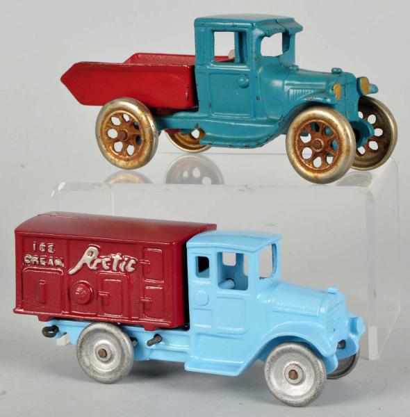 Appraisal: Lot of Cast Iron Truck Toys Description American Includes one